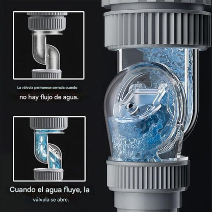 DrainGuard™ Sifón Anti-Olores para Fregadero – Elimina el Mal Olor del Desagüe