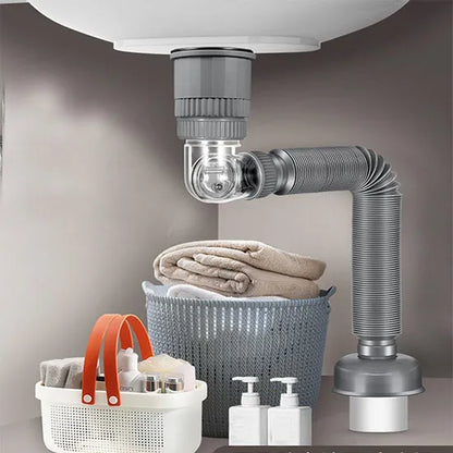 DrainGuard™ Sifón Anti-Olores para Fregadero – Elimina el Mal Olor del Desagüe